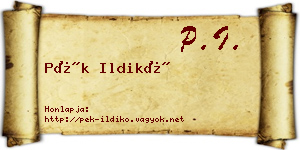 Pék Ildikó névjegykártya