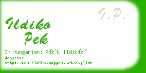 ildiko pek business card